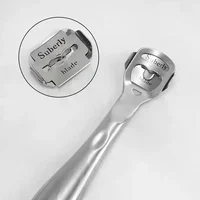 1 ensemble de rasoir à callosités en acier inoxydable avec 10 lames de rechange et une tête de lime supplémentaire pour la pédicure et l'élimination des peaux mortes et des callosités. 5