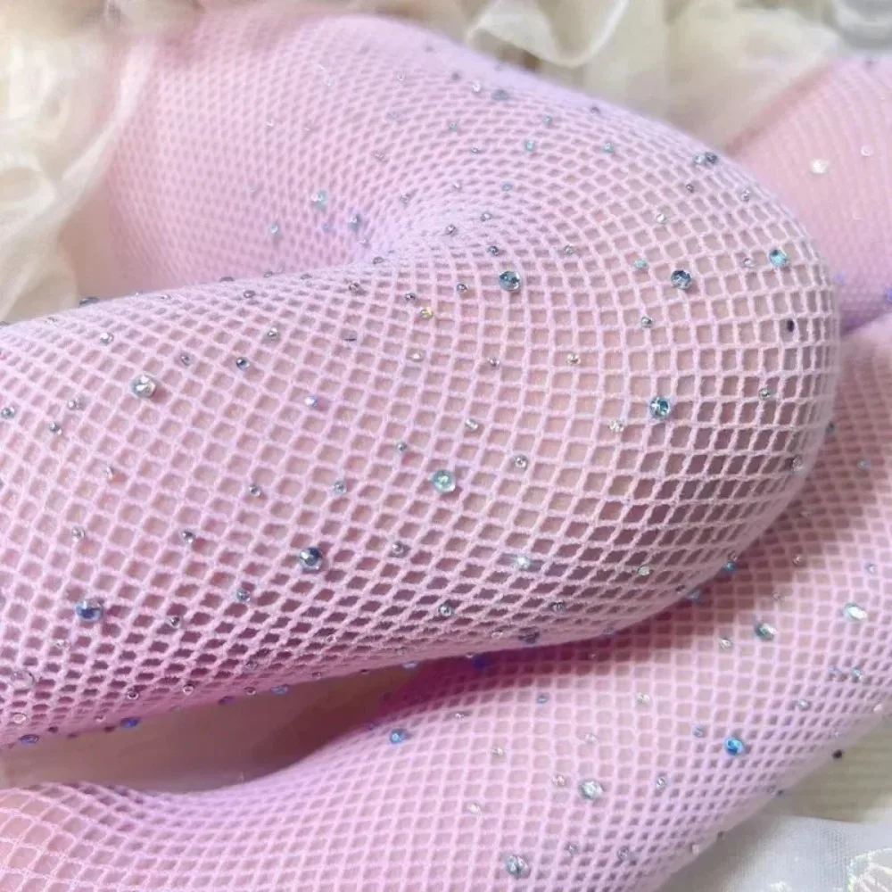 Kids Pantyhose Ballet Tights Fishnet Stockings Kids Leggings 6-13years for Girls Fashion Sequin Mesh Fish Net Pantyhose Baby Stockings Children Rhineston Leggings