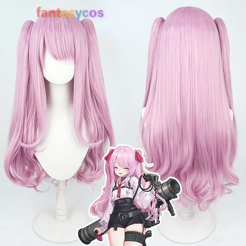 

NIKKE:The Goddess of Victory Yuni Cosplay Wig Pink Long Curly Heat Resistant Hair for Halloween Role Play Costume Wigs +Wig Cap