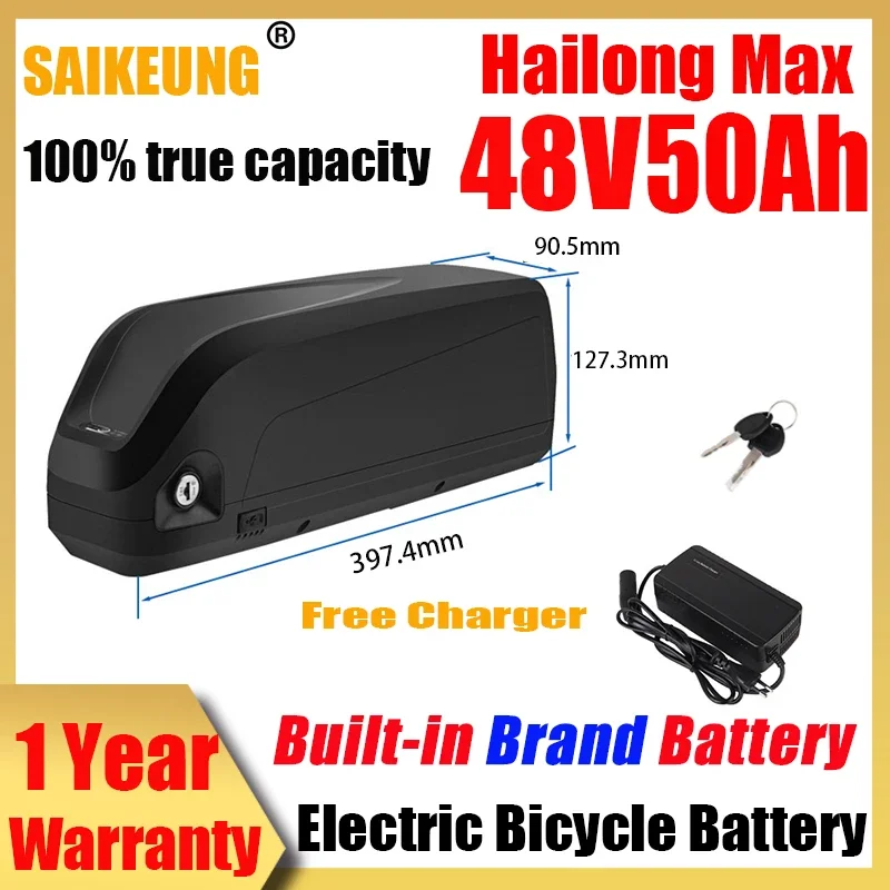 

Hailong Max 48v Battery Electric Bike 30 40 50 60ah Batterie Velo Bateria Para Bicicleta Electrica 300-3000w Lithium Battery