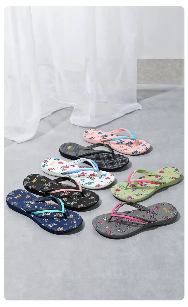 ZVA Damen Flip-Flops Sommer Wasserdichte Rutschfeste Badezimmer-Slipper Rosa Sandalen mit Dicker Sohle – Detail 17