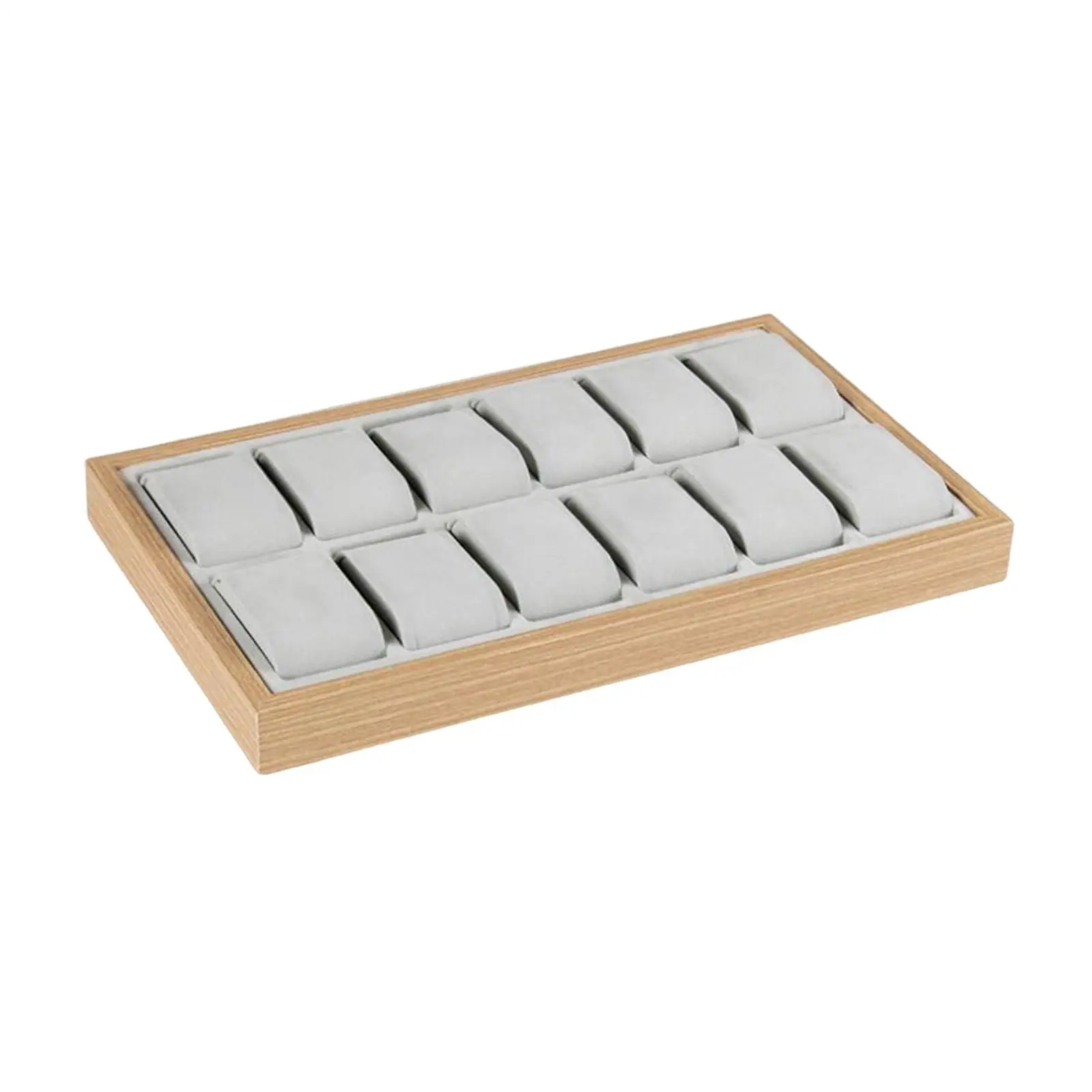 Watch Display Tray with Soft Pillow Jewelry Bracelet Storage Case 12 Slots Watch Box Organizer for Men and Woman Dresser Counter