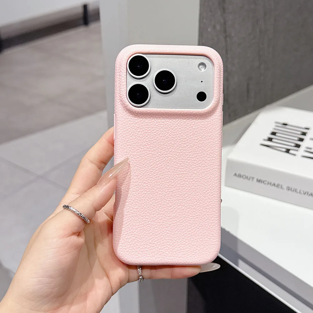 Luxury Ultra-Thin Leather Silicone Textured Soft Case - Candy Color Edition