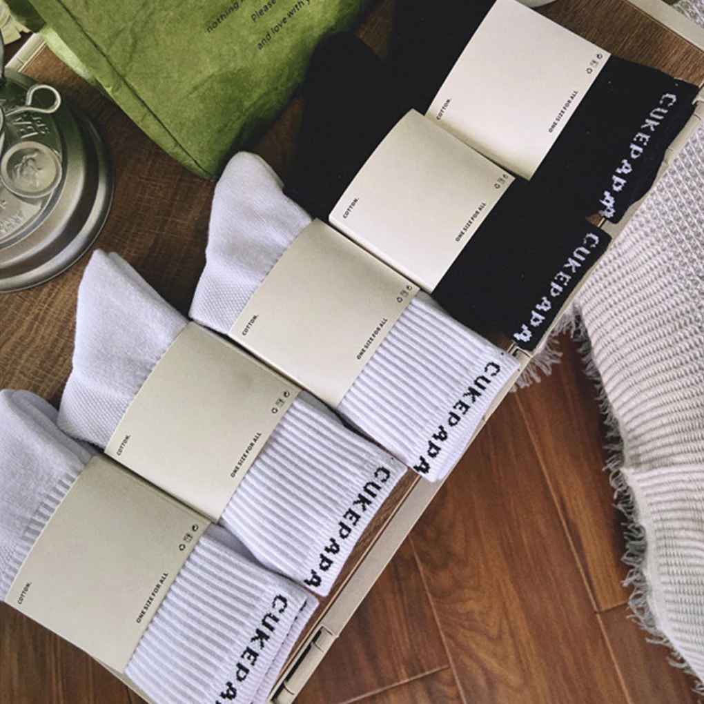 6a Set Of 2 Cotton Breathable Sports Socks Y-shaped Heel For Enhanced Stability Moisture-wicking Closely Fit Foot white