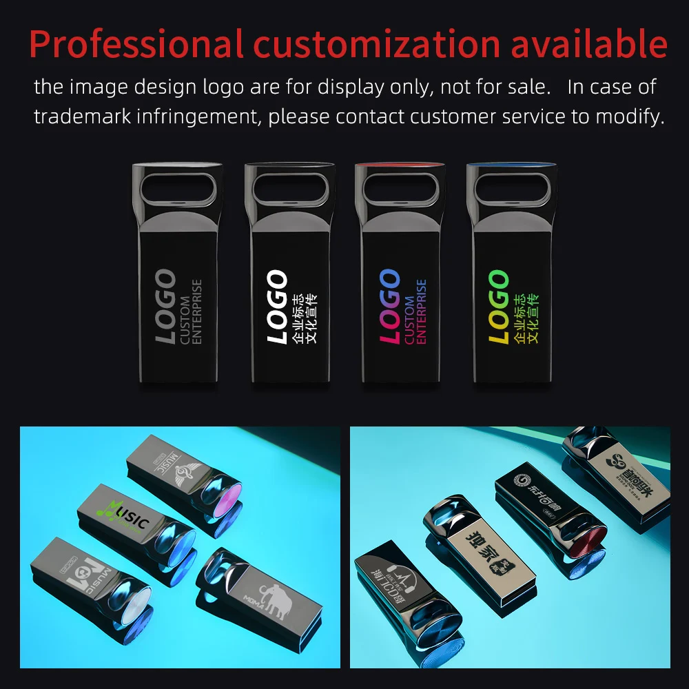 USB Flash Drives 10Pcs/lot 64GB Mini Metal Real Capacity 128GB Memory Stick Pen Drive 32GB custom Logo Storage U Disk usb flash drive
