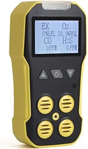 NIST Calibrated 4 Gas Monitor by Forensics O2, CO, H2S, LEL USB Recharge
