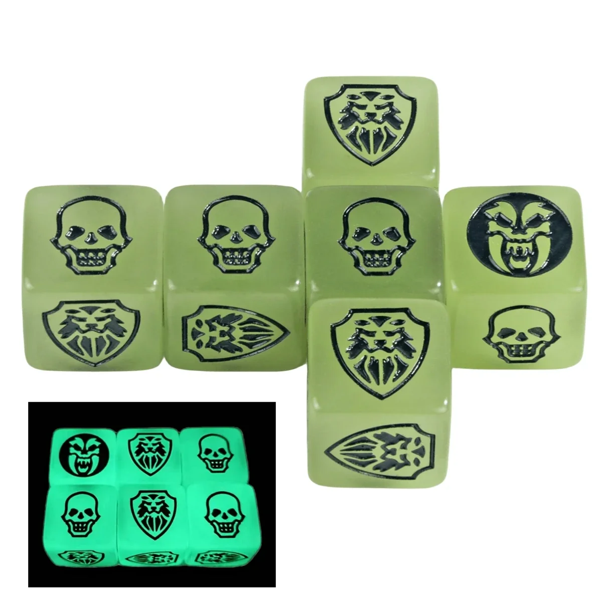 Opaque Color D6 Game Dice Set - 6 Pieces for Board and Table Games
