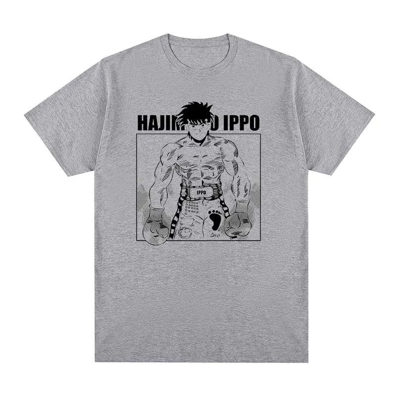 

Хаджим без Ippo Винтажная Футболка аниме забавная Makunouchi Хлопковая мужская футболка новая футболка Женские топы
