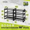 KAFAHOM Power Tool Organizer, 8 Drill Holder Wall Mount, 4 Layers Garage Tool Organizers Tool Shelf with Holder 2