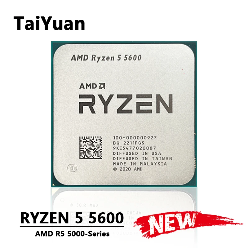 AMD Ryzen 5 5600 R5 5600 3.5GHz 6-Core 12-Thread CPU Processor 7NM L3=32M  100-000000927 Socket AM4 New and without cooler - AliExpress