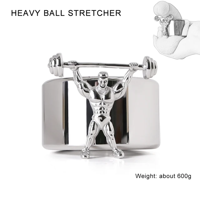 Stainless Steel Penis Exercise Weights Ball Power Weight Stretcher