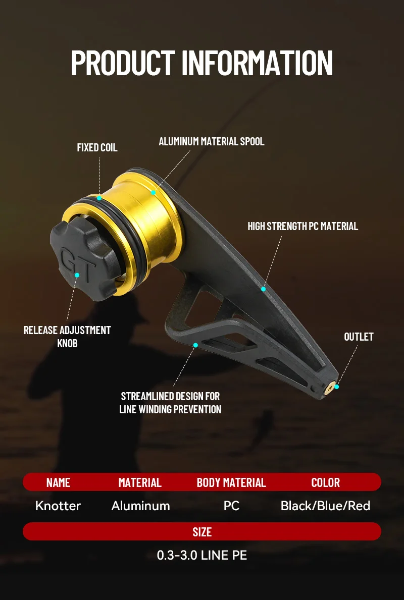Description Picture 3 of itemFishmx Fishing Line GT Knotter Fishing Tools Fishing Knot Winder Machine Tackle Gear Knotter Fishing Accessories