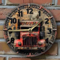 Silent Aluminum Wall Clock With Monster Truck Design - Perfect For Living Room Decor, Pet Lovers & Mother'S Day Gift 1