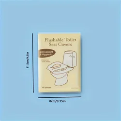 Pack of Disposable Travel Portable Toilet Seat Covers - Large Size, Dissolvable Bathroom Essential (10 Pcs)