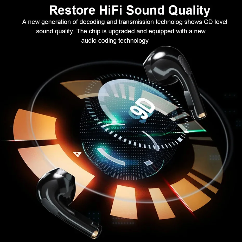 Original Pro 6 TWS Wireless Bluetooth Earphones Headphones Mini Fone Earphone Stereo Sport Headset For Xiaomi Android Earbuds 4