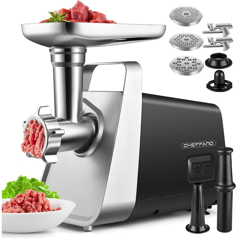 

CHEFFANO Meat Grinder Electric, 350W[2000W Max] Electric Meat Grinder, Molino De Carne, Meat Mincer with Stainless Steel