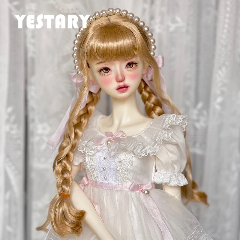 

YESTARY Faux Mohair Wig 1/3 1/4 Bjd Doll Accessories Bjd Toys Hair Long Hair Double Ponytail Twist Braid Fashion Doll Toy Girls