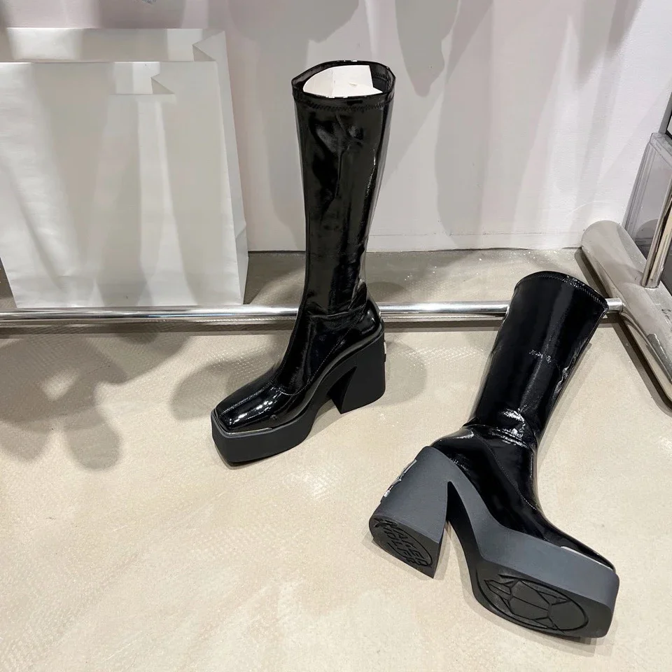 Acquista A Buon Mercato Naked Wolfe Sassy Stretch Platform Boots Sugar Booties Spice Stivali Al Ginocchio Scarponi Slouchy Slouchy Snaughty