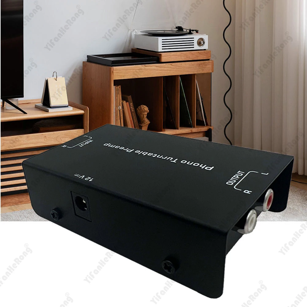 Audio Amplifier Board Headphone Amplifier Portable DAC Amplifier Audio Amp Adapter Stereo Amplifier PP900 Phono Turntable Preamplifier Ultra-Compact Phono Preamp 12V EU/US Plug MiNi Portable Strong Function