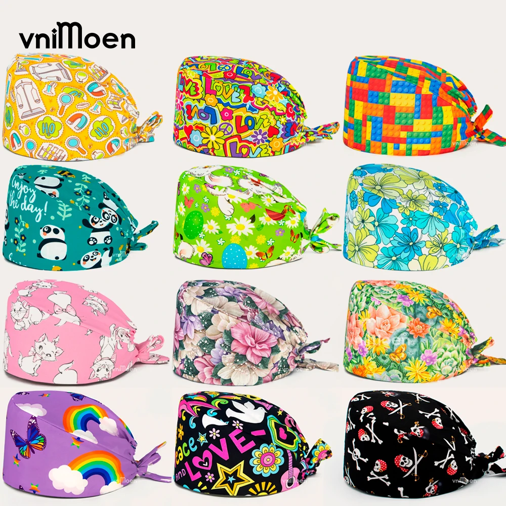Medical scrub hats Scrub hat Health service cap Medical surgical cap Pet shop nursing accessories Women and man scrub