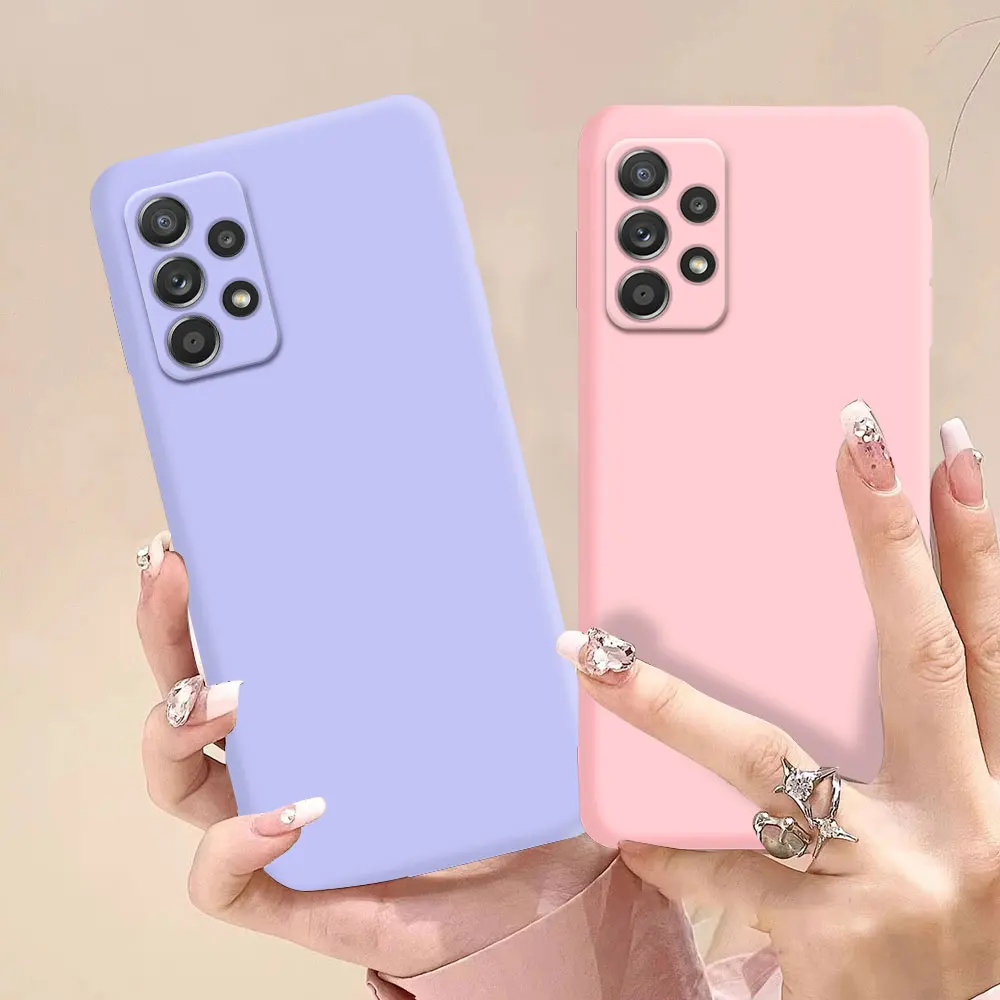 Liquid Silicone Soft Case for Samsung Galaxy A52 A72 A13 A23 A33 A53 A73 A04 A04S A04E A14 A24 A34 A54 A22 A32 5G Cover Fundas