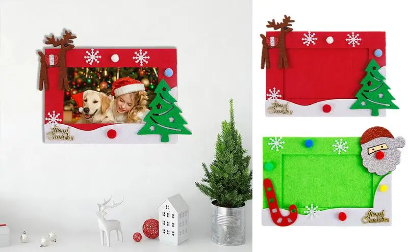 

Felt Photo Frame Christmas Decoration Picture Frames Hangings For Card Making Stencil Christmas Decorations Holiday Wall Decor