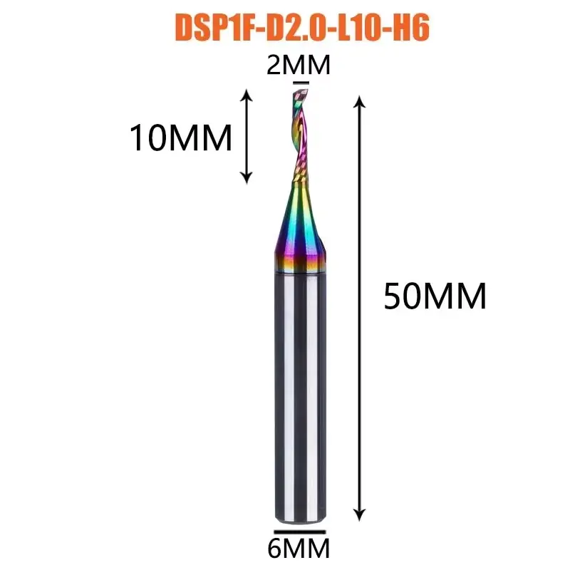 1pc AAAAA Single Flute Carbide Spiral End Mill 3.175,4,5,6mm Aluminum Milling Cutter Engraving Woodworking Acrylic DLC Coating image 27