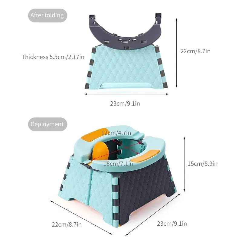 1 PCS Children's Folding Toilet Car-Mounted Folding Toilet No-Clean Children's Potty Urinal Outdoor Travel Artifact 2