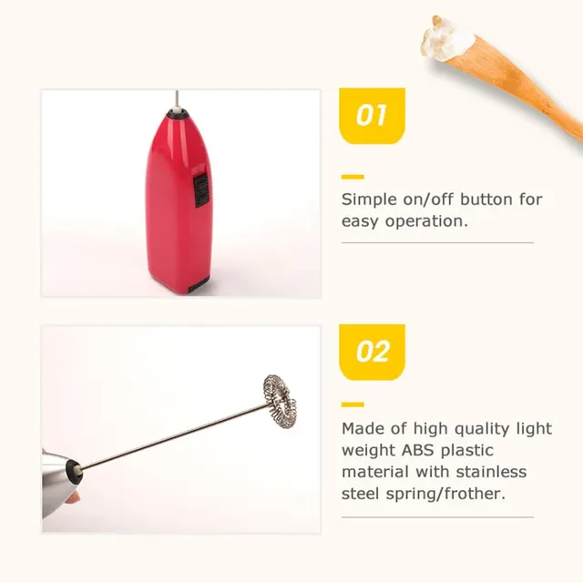 Montalatte elettrico frullino per le uova portatile Foamer caffettiera frullatore elettrico Mixer Mini frullatore portatile utensili da cucina 4