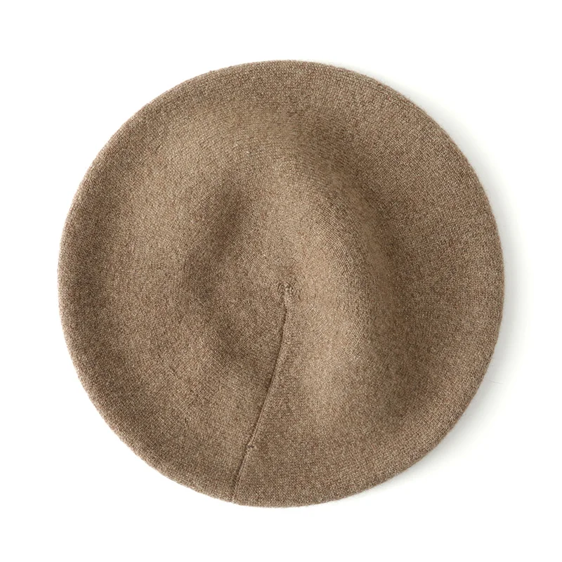 Women Cashmere Wool Berets French Artist Style Warm Winter Knitted Beanie Hat Retro Plain Beret Elegant Lady Caps I3034069