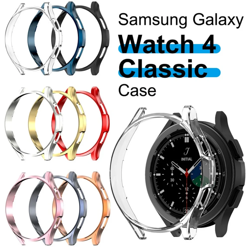 Custodia Per Samsung Galaxy Watch 4 Classic 46Mm/42Mm Tpu Placcato All-Around Anti-Caduta Cover Paraurti Samsung Galaxy Watch 4 40Mm 44Mm