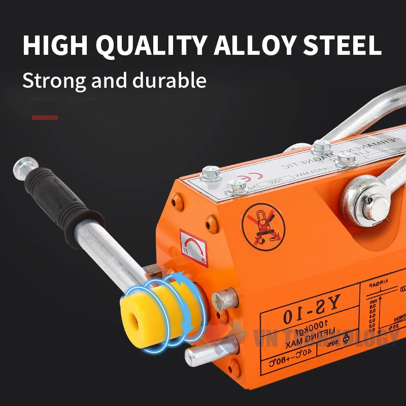 100/200/400/600KG Permanent magnet lifter,Strong Magnetic Crane powerful magnetic lifting permanent magnet suction cup