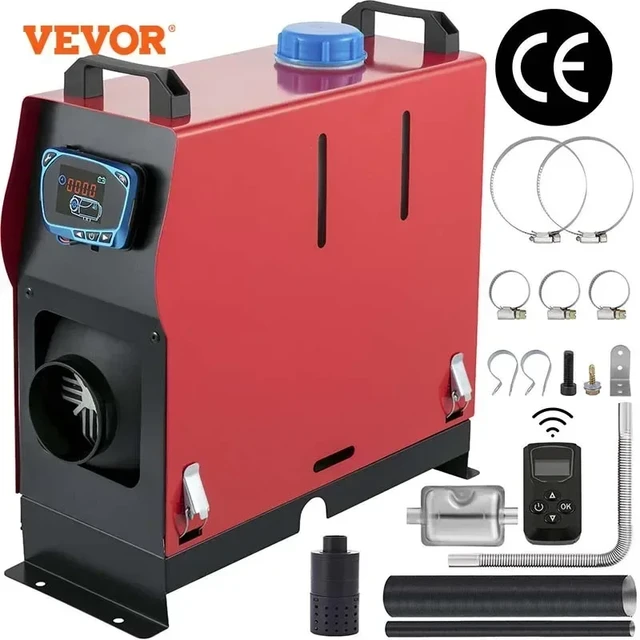 VEVOR Chauffage Diesel 12V 8KW Rechauffeur deair diesel kit de rechauffeur  deair en aluminium carburateur en plastique pour voiture camions RV Croisie