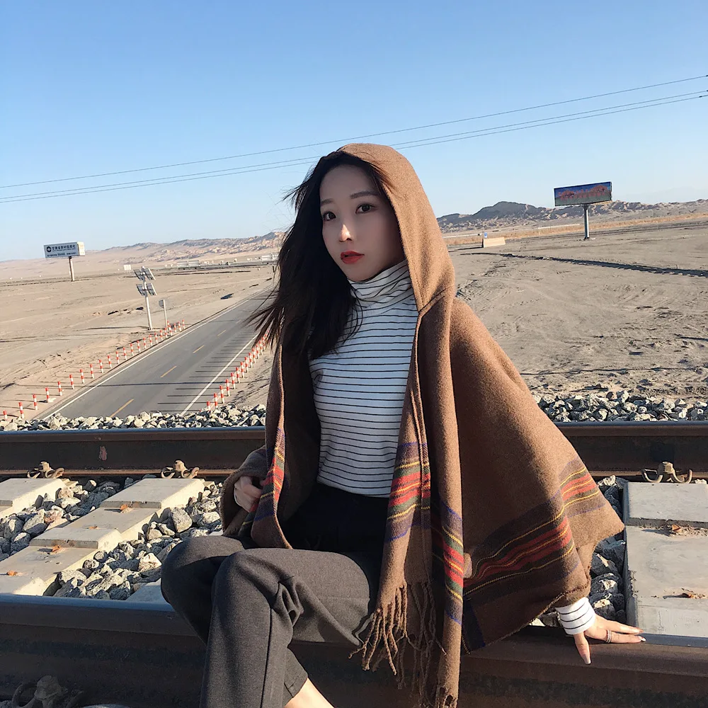 Tassel Split Shawl for Women, Indian Nepalese Style, Warm Air Conditioning Room, Lady Cloak, Poncho Capes, Geometric  2024