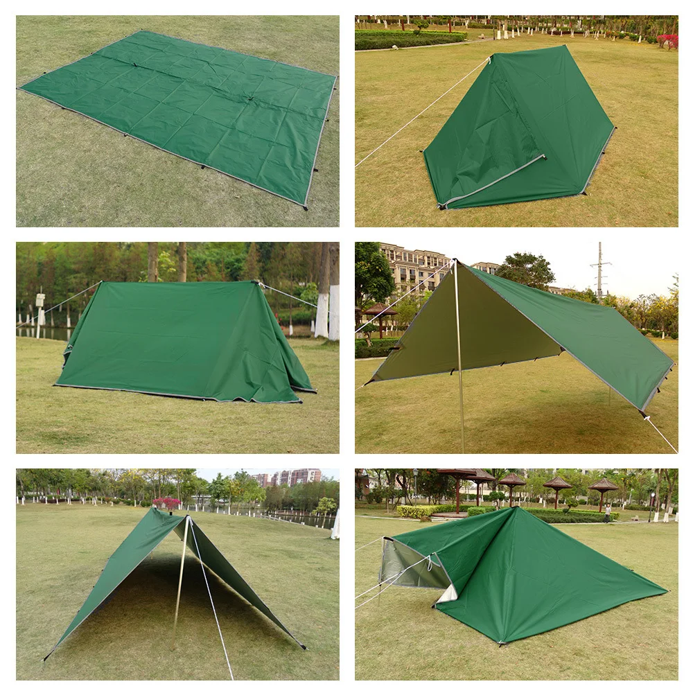 4x4m 3x4m 3x3m Awning Waterproof Tarp Tent Shade Ultralight Garden Canopy Sunshade Outdoor Camping Tourist Beach Sun Shelter