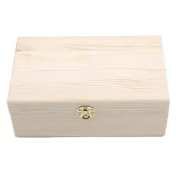 Handcrafted Solid Wood Flip-Top Jewelry and Gift Storage Box (Wood)