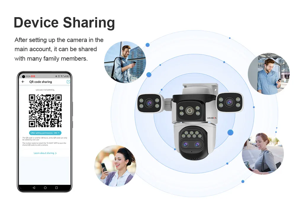 20MP 3 Screens WiFi Security Camera 10X Zoom Wireless Outdoor Surveillance Cam P