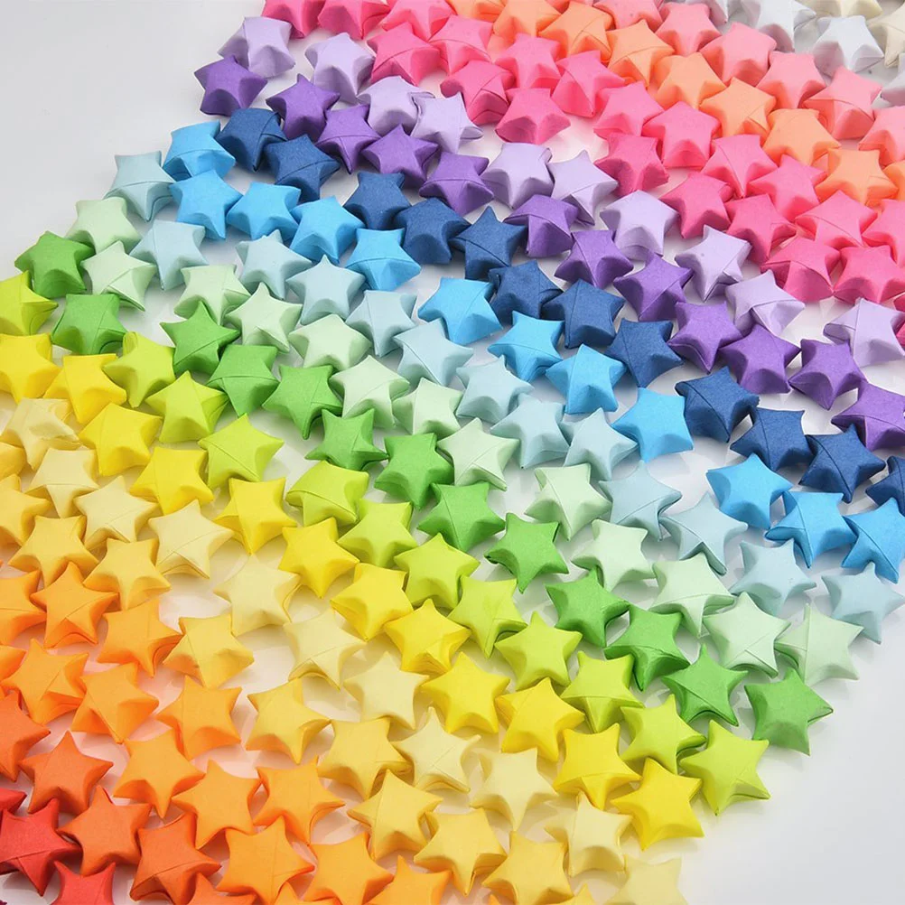 2700 Sheets Solid Color Origami Star Folding Paper Strips Pentagram Paper for DIY Craft(27 Colors)