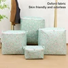 Clothes Storage Bag Foldable Storage Bags Large Capacity Waterproof Oxford Clothes Storage Organizers Floral Zipper Container 4