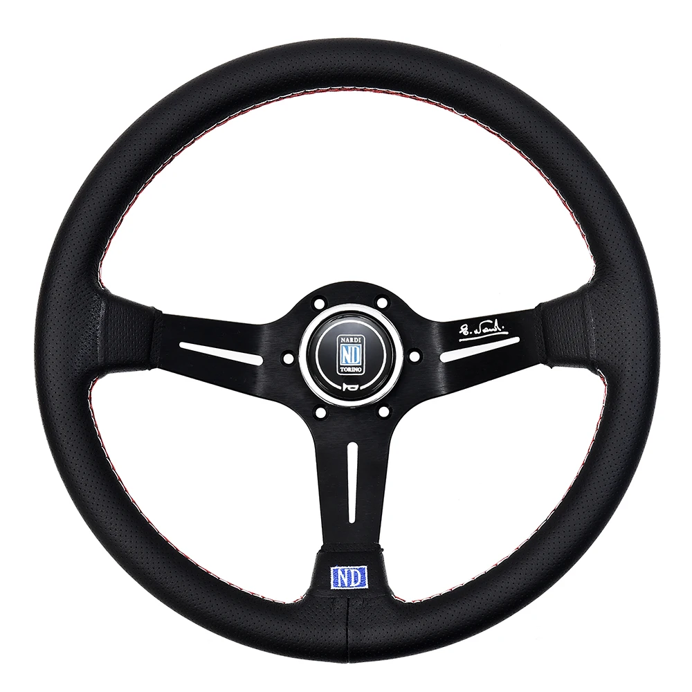 Universal Car Accessories 14 Inch 350mm ND PU Leather Auto Racing