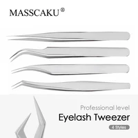 MASSCAKU 1pcs set for eyelash extension professional tweezers Makeup Tools Easy to Use Ergonomically Comfortable to Grip 1