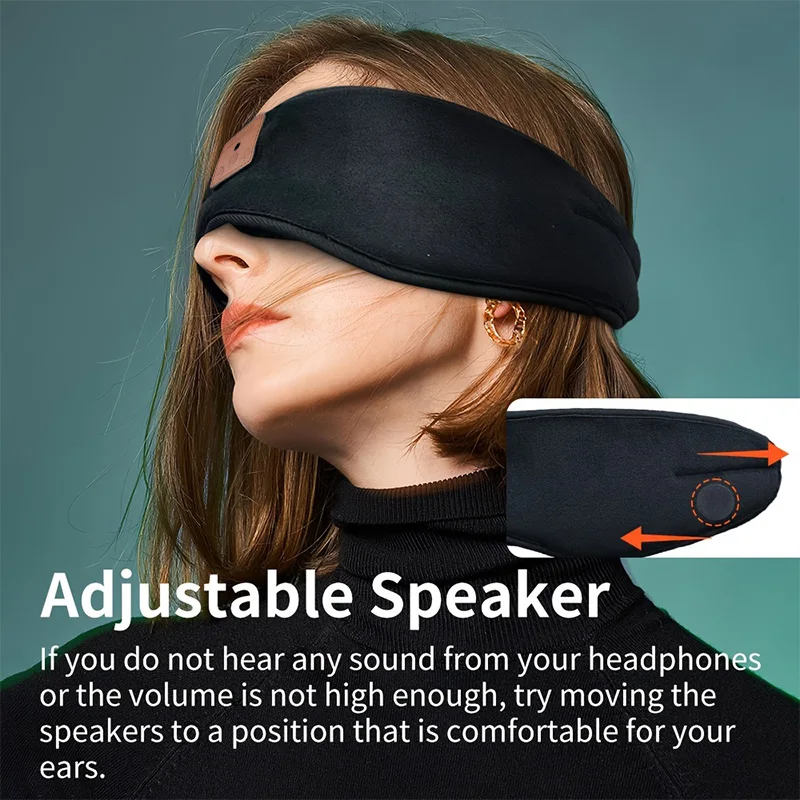 Bluetooth Sleeping Headphones Eye Mask Music Play Headband Headset Soft Comfortable Music Sleeping Earphones for iphone Xiaomi
