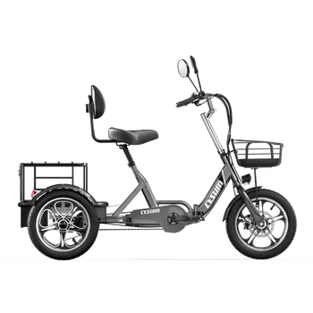 CYSUM T1 Pro Elektro-Dreirad für Erwachsene, 250 W, elektrisches Lastendreirad, 48 V, 22 Ah, Batterie, E-Cargo-Fahrrad, 16-Zoll-Reifen, Fahrrad, E-Bike 1