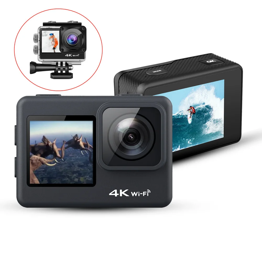 

New F38 Travel Digital Behold Anti-shake Action Camera 4k 60fps Wifi 2.0 Inch Ips Underwater Screen Waterproof HD Cam Vedio
