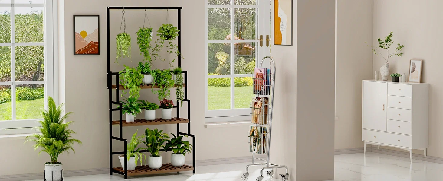 plant stand with grow light