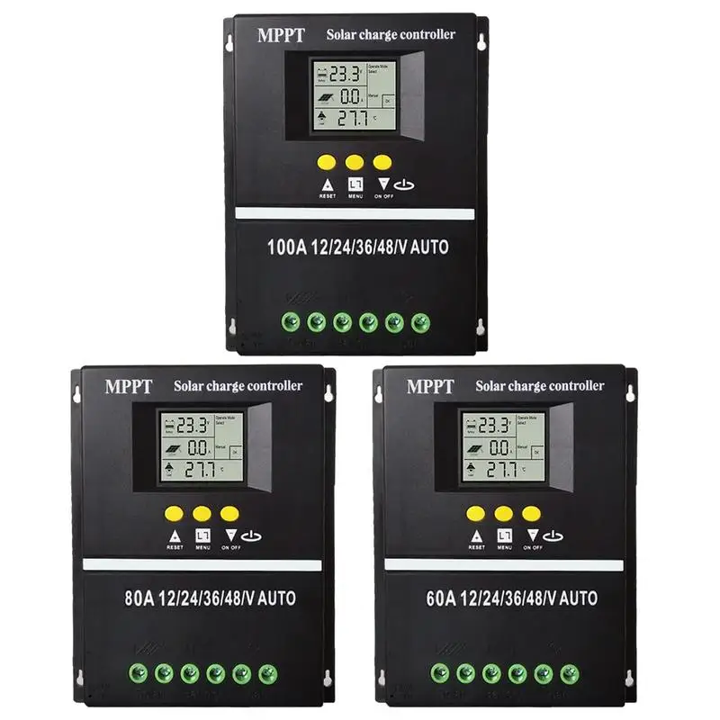 

Solar Charge Controller With Efficient Charging Dual USB Lead-acid Lithium Battery LCD Fast Charger MPPT Solar Controller