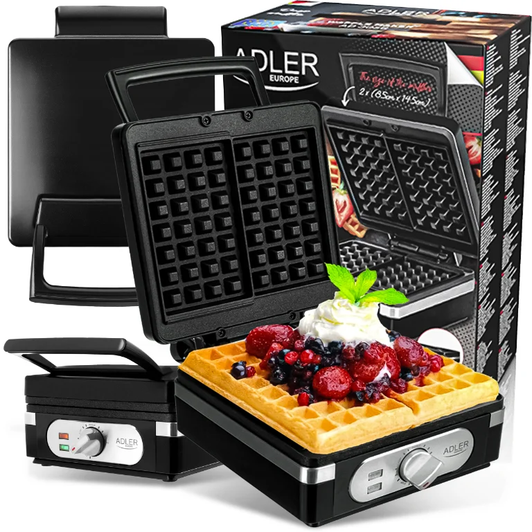 Gofrownica 2000W z regulacją temperatury, nieprzywierająca powłoka, Adler AD3056 z Polski za $20.91 / ~88zł Gofrownica 2000W z regulacją temperatury, nieprzywierająca powłoka, Adler AD3056 z Polski za $20.91 / ~88zł