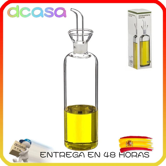 Aceitera De Cristal Con Sistema Antigoteo Capacidad 500 ml