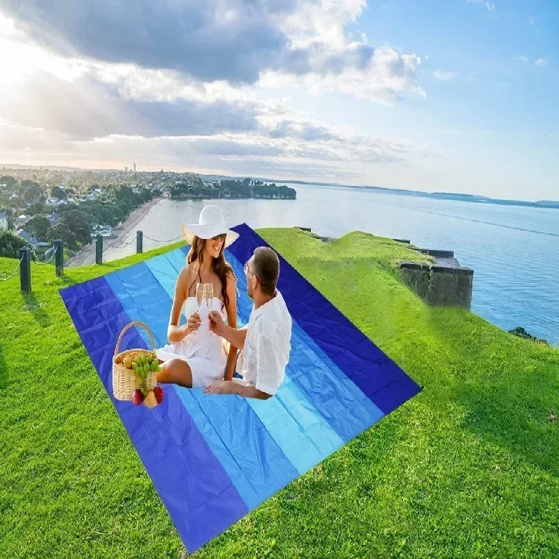 1set Waterproof Sandproof Beach Mat Seat CushionTravel Hiking Sports Blanket Outdoor Picnic Portable Mat Back Cushion 4