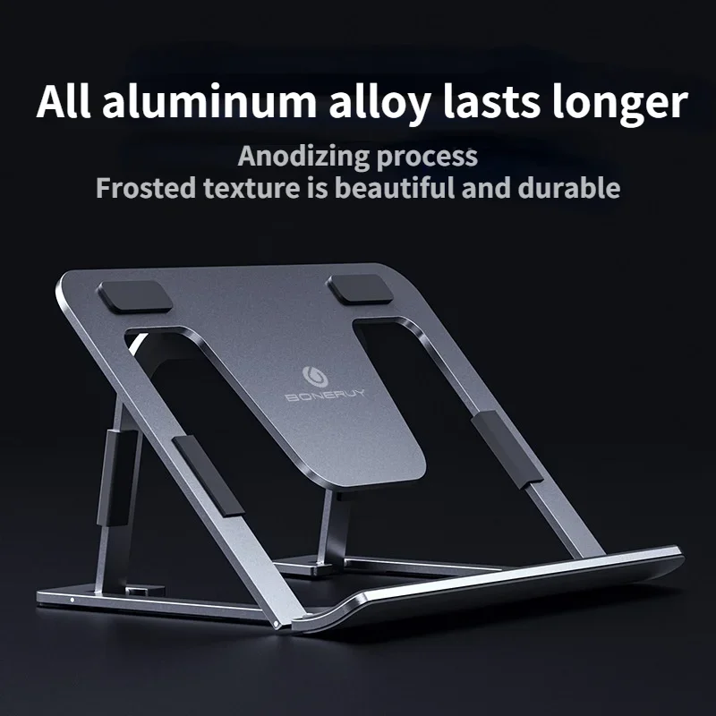 

Laptop Stand Adjustable Non-slip Hollow Out Desktop Laptop Holder Aluminum Load 10kg Cooling Bracket for Laptop Macbook Tablet